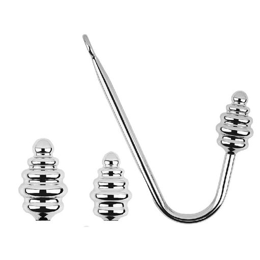 Anal Hooks Screw-in Anal Hook GreatBenefit Set 8826 Ribbed 0723